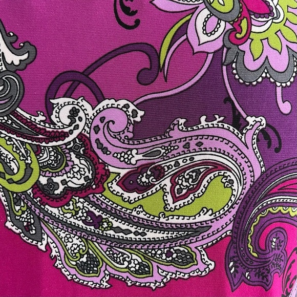 •Evan Picone• Paisley Knit Pullover Dress - Size 8 - Picture 4 of 7